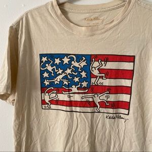 Keith Haring American flag shirt